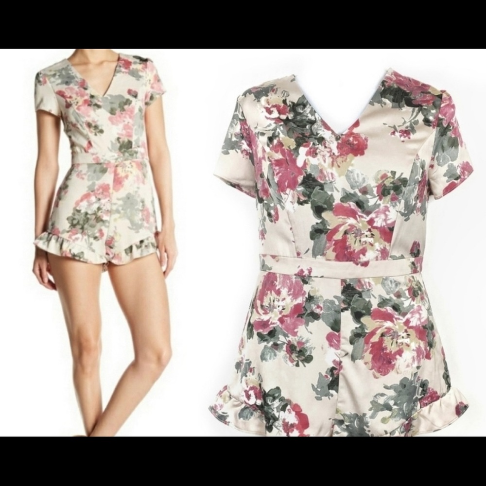 BEBE SATIN JUMPER ROMPER - Picture 4 of 9